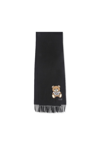 MOSCHINO black MOSCHINO women's bear tassel scarf 36FEDAC3BE48C0GS_1
