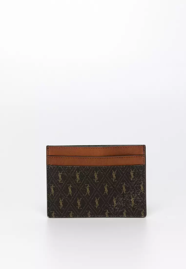 LE MONOGRAMME credit card wallet in CASSANDRE CANVAS AND SMOOTH