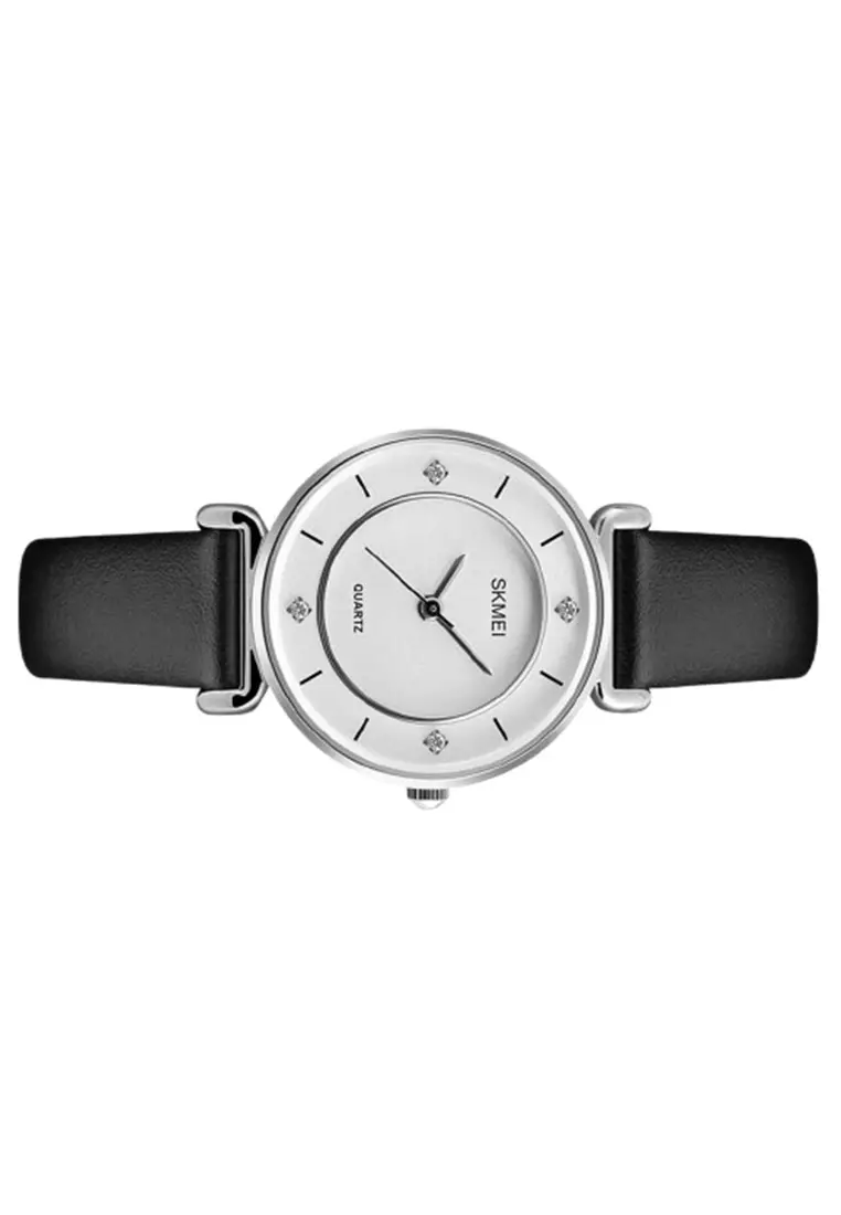 Jam Tangan Wanita / SKMEI 1330 Analog Leather / Jam Tangan Wanita Analog ORIGINAL - Silver