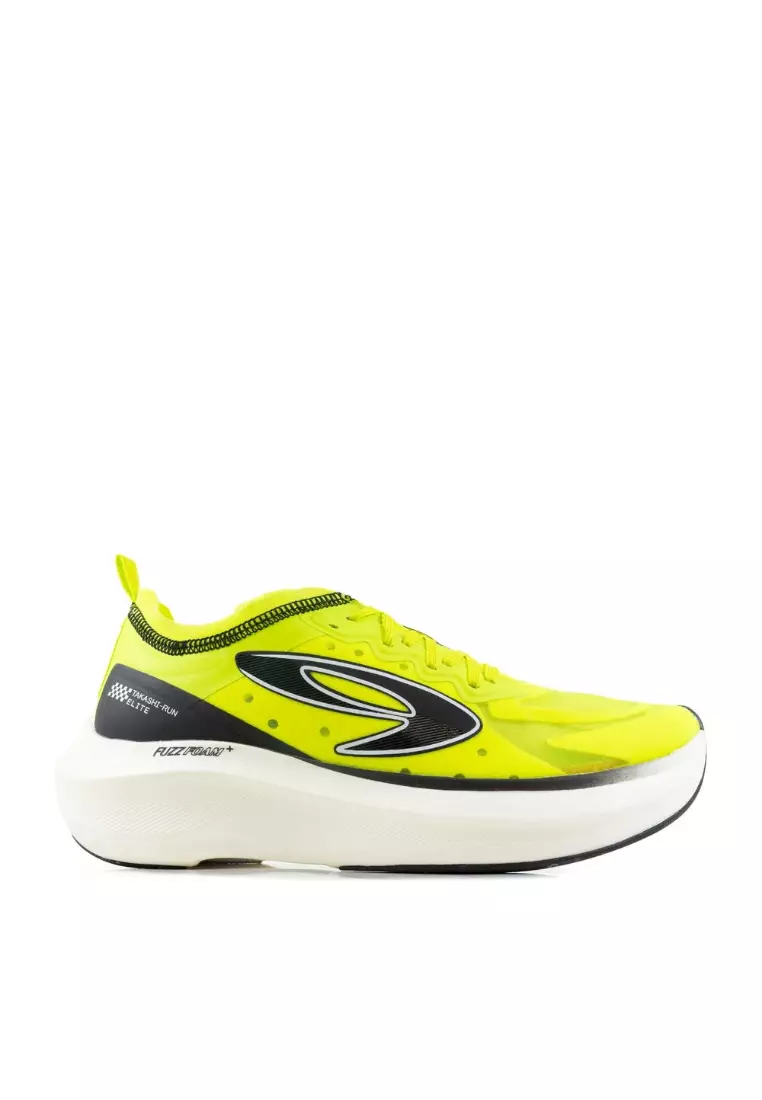 910Nineten TAKASHI RUN ELITE sepatu lari - HIJAU-LIME/HITAM/PUTIH