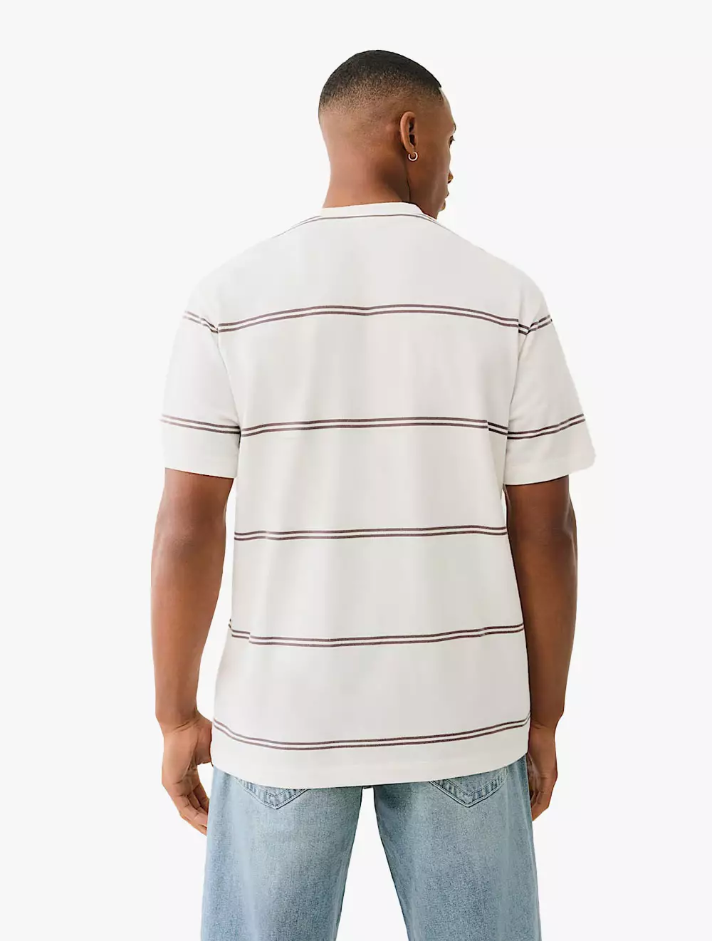 True Religion - Men T-Shirts - SS STRIPE PIQUE TEE - Castlerock