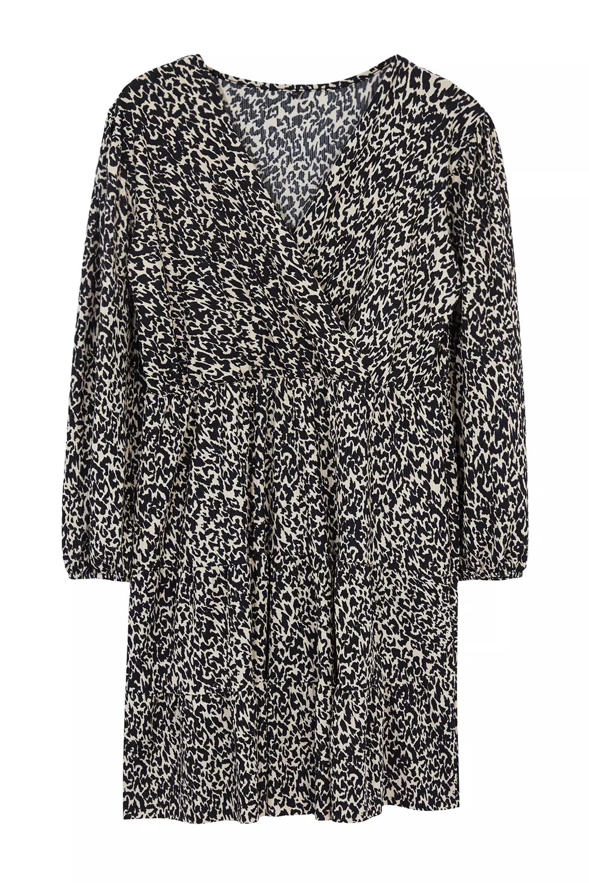 Leopard Print A-Line Mini Knitted Dress - Plus Size Tbbaw23Ah00003