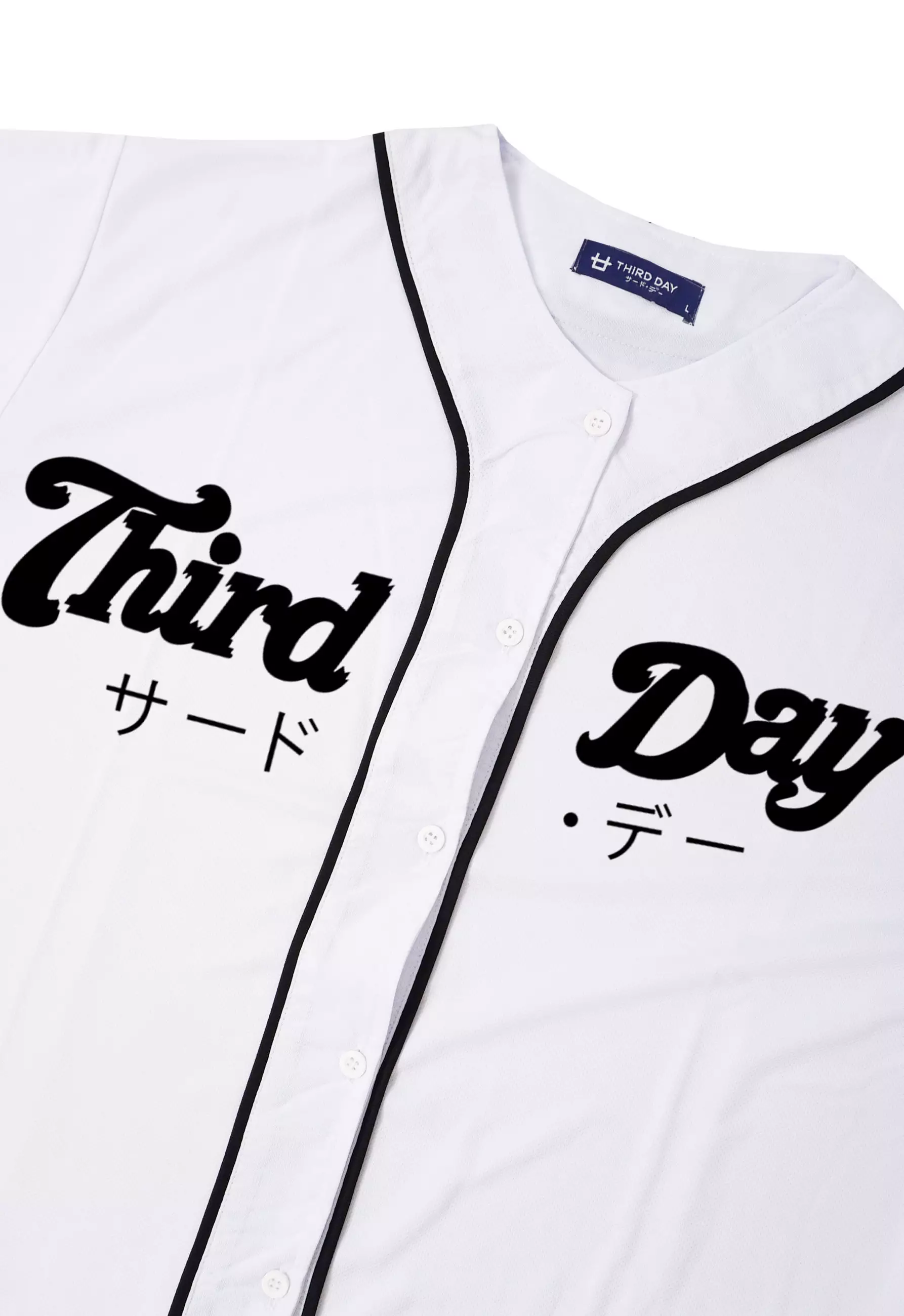 MTT96 Baseball Jersey Oversize "third day slant baseball" putih