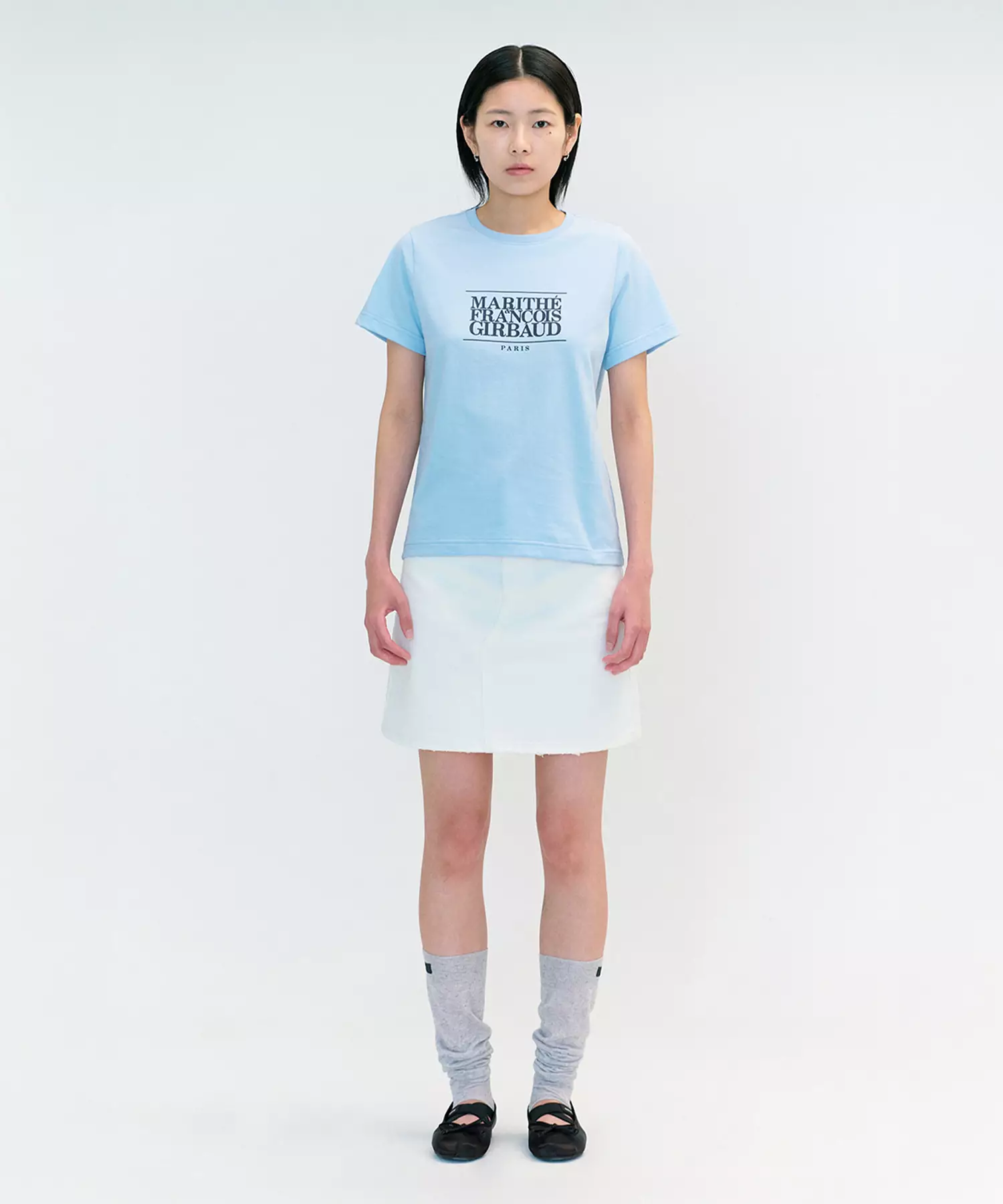 W CLASSIC LOGO TEE sky blue
