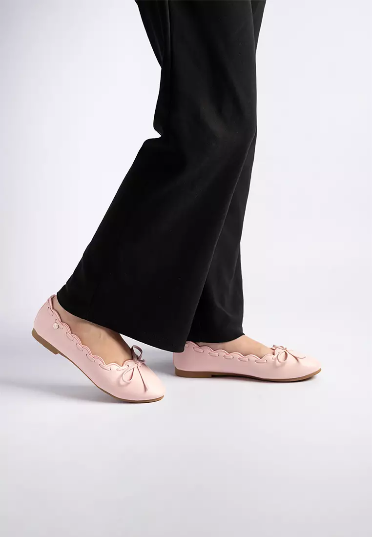 Hannah Scallop Ribbon Flats