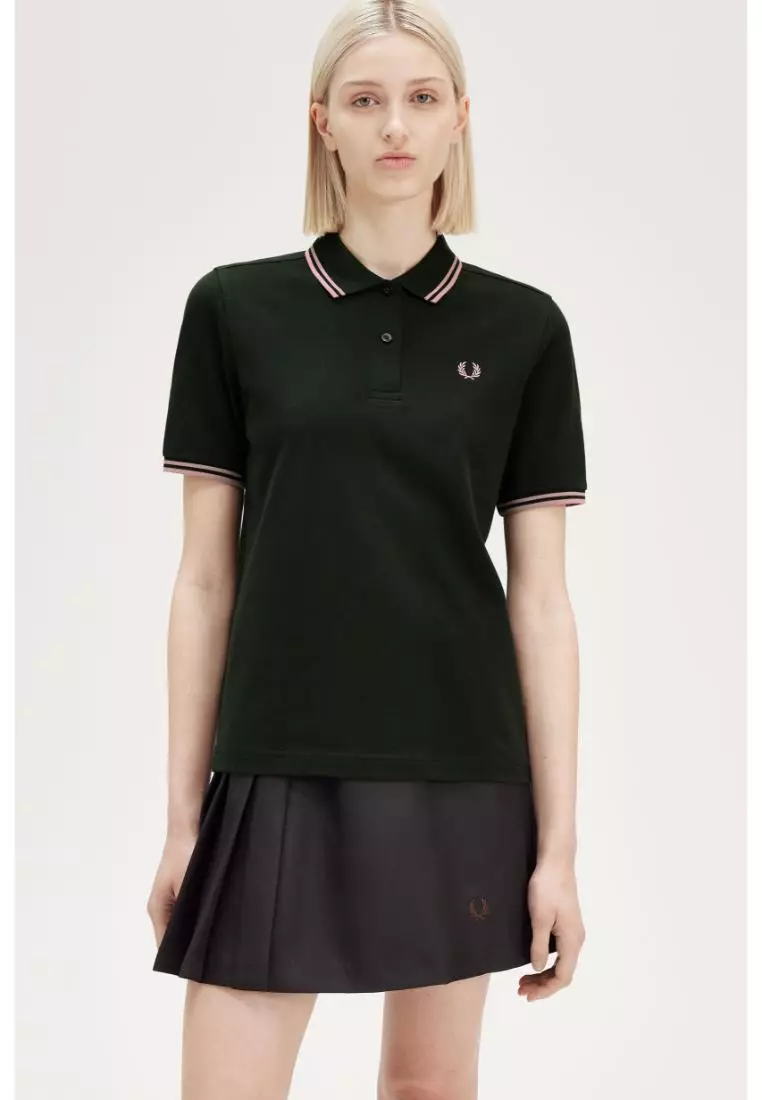 Fred Perry D3600 Twin Tipped Fred Perry Dress (Night Green / Dark Pink / Dark Pink)
