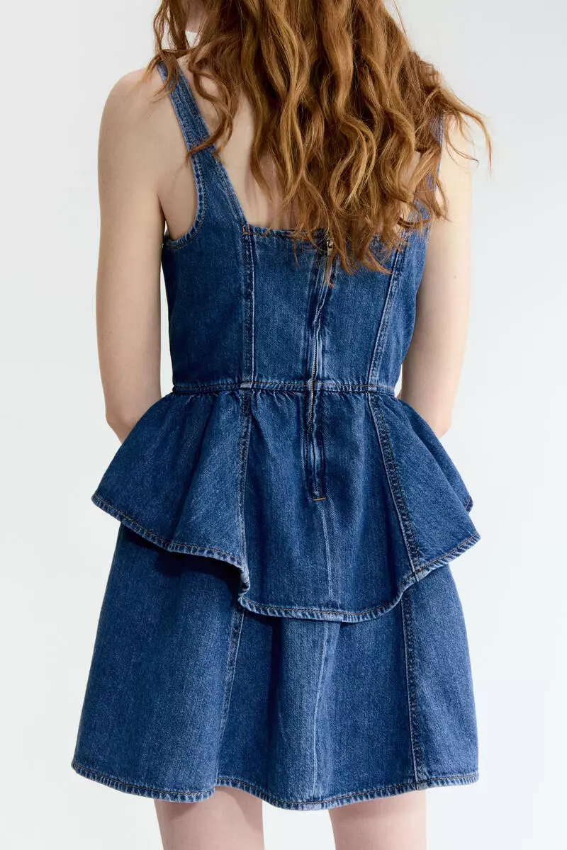 flared skirt denim dress Odyssey Contrast Satin Maxi Slip Dress Black main image 0