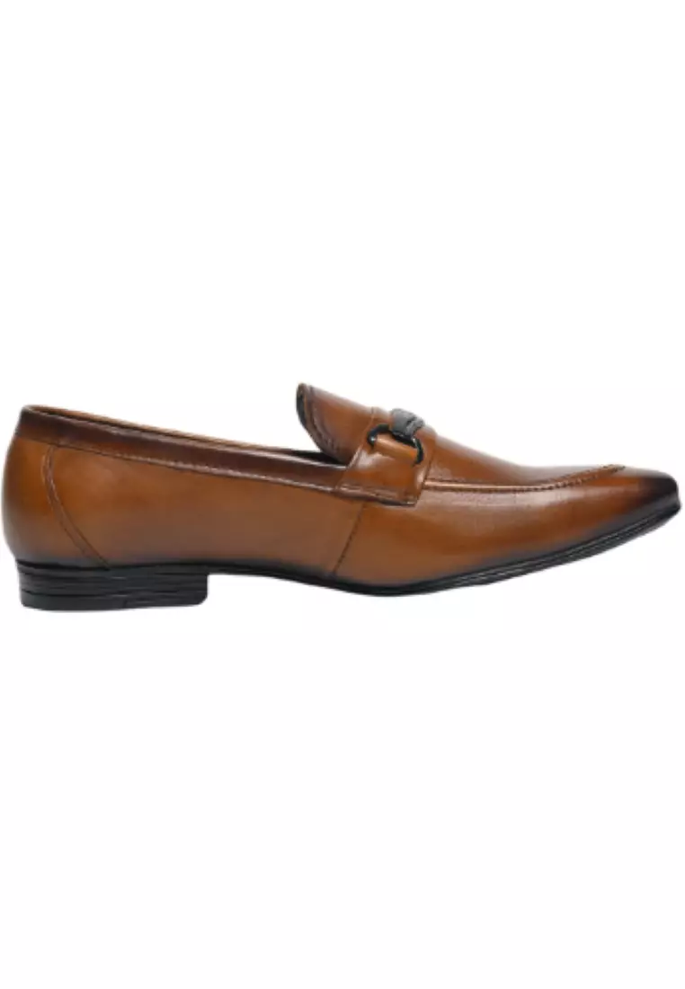 Mens leather casual slip on sale shoes