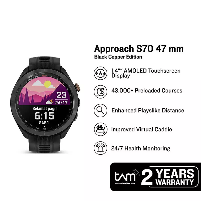 Jual Garmin Jam Tangan Unisex Garmin Approach S70 010-02746-74
