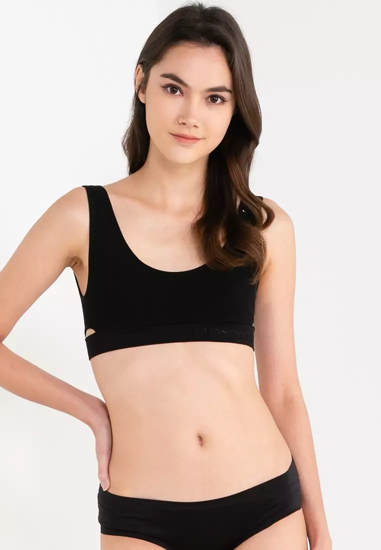 Buy Cotton On Body Seamless Rib Cut Out Bralette Online
