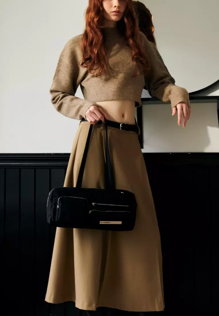 DANA Nylon Shoulder Bag Black