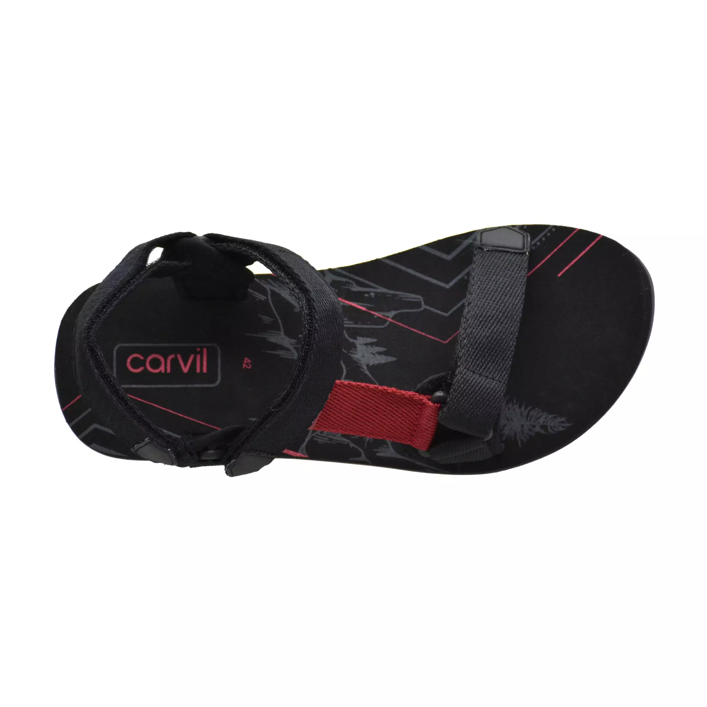 Carvil Sandal Gunung Pria Jeronimo-GM Black/Red