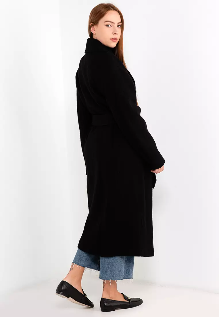 Voluminous Belted Wool Coat