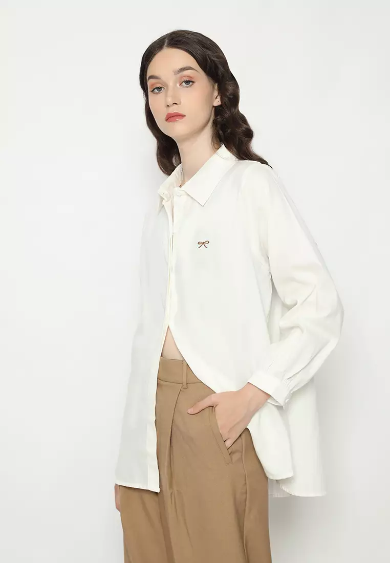 Mannequin Ribbon Cotton Shirt