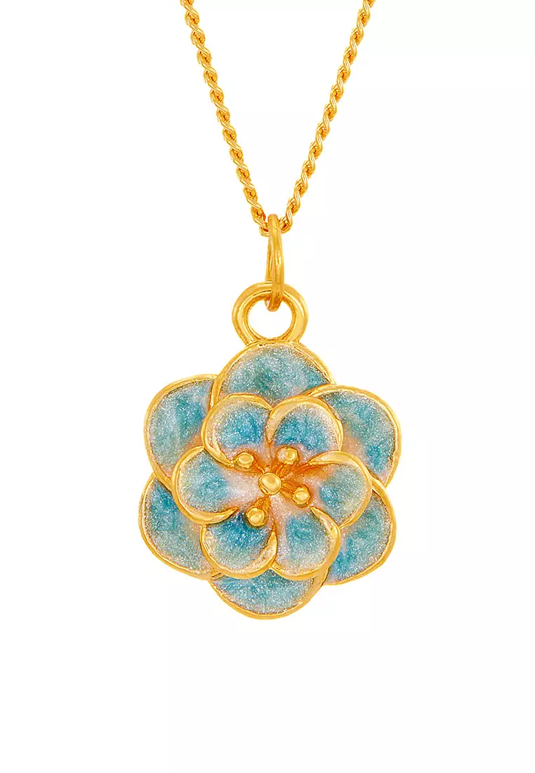 HABIB 999/24K Yellow Gold Pendant (Flower) 9GP01120425