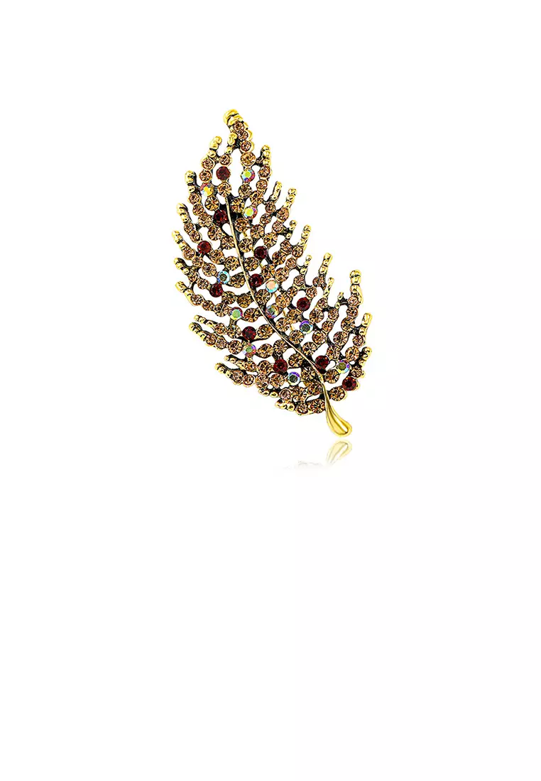 Gold leaf brooch online