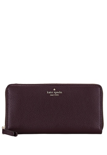 Kate Spade brown Kate Spade Jackson Large Continental Wallet - Chocolate/Cherry A03BBACE1AFDEAGS_1