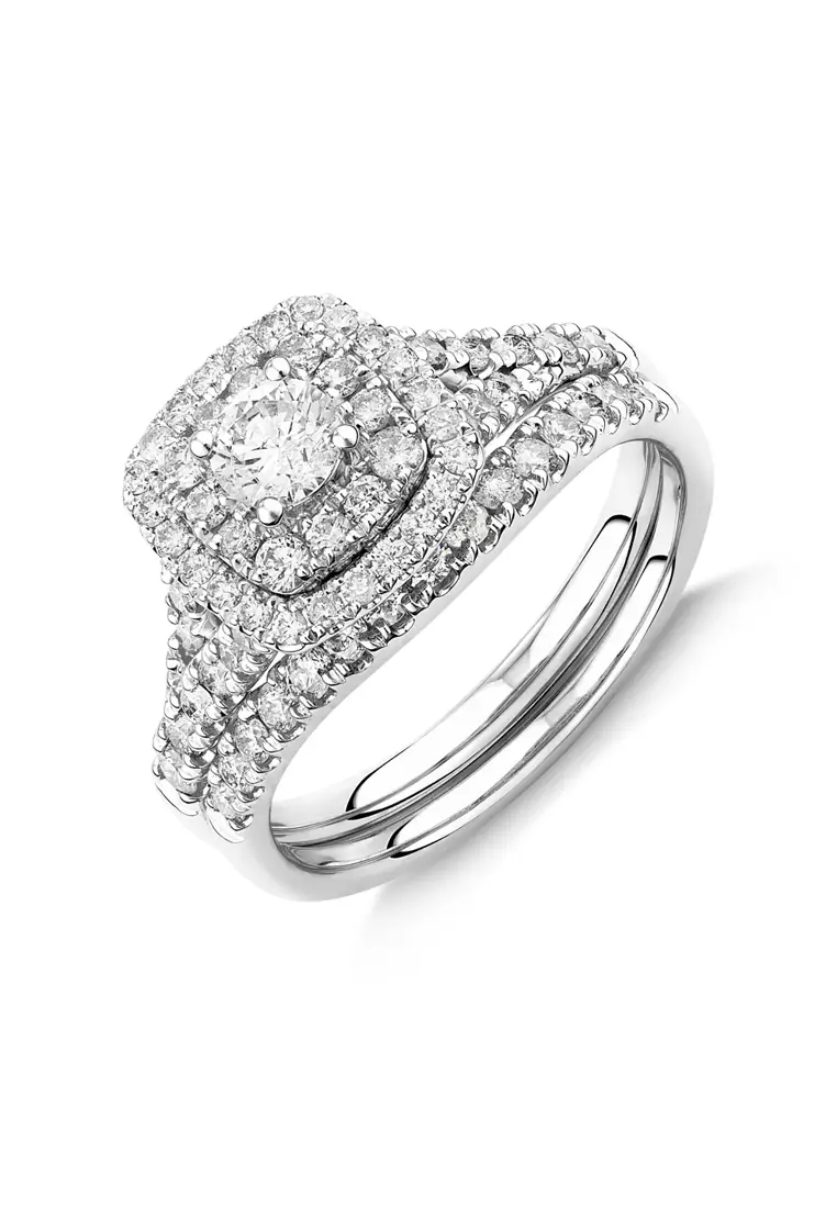 Michael hill engagement shop ring set