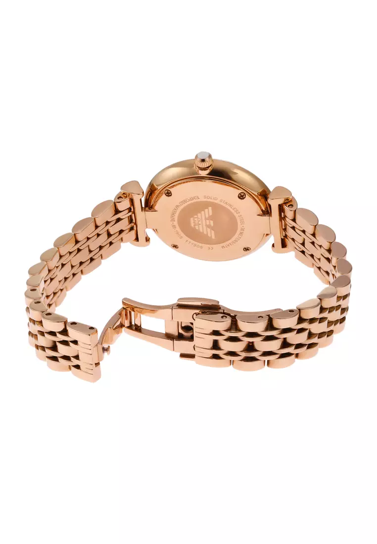 Emporio armani ar1909 gianni top ladies rose gold watch