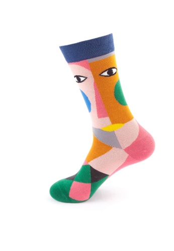Kings Collection pink Abstract Pattern Cozy Socks (One Size) HS202261 4CDD9AA5D8E40FGS_1