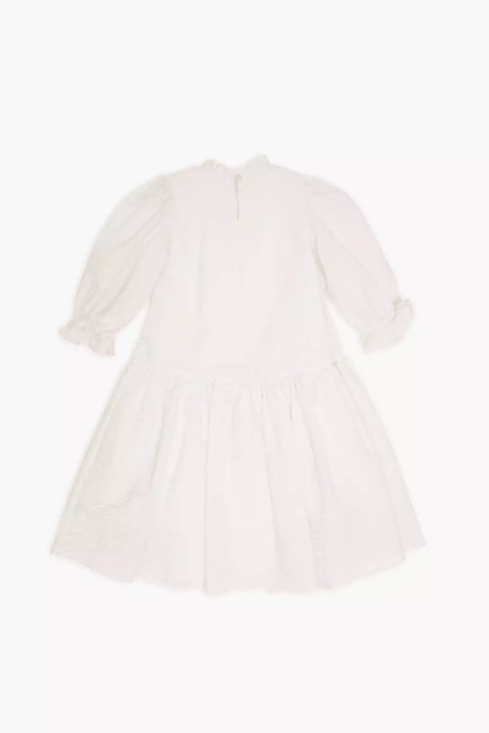 Mothercare x Benang Jarum Raya Collection - Texture Puffy Dress White - Dress Anak Perempuan