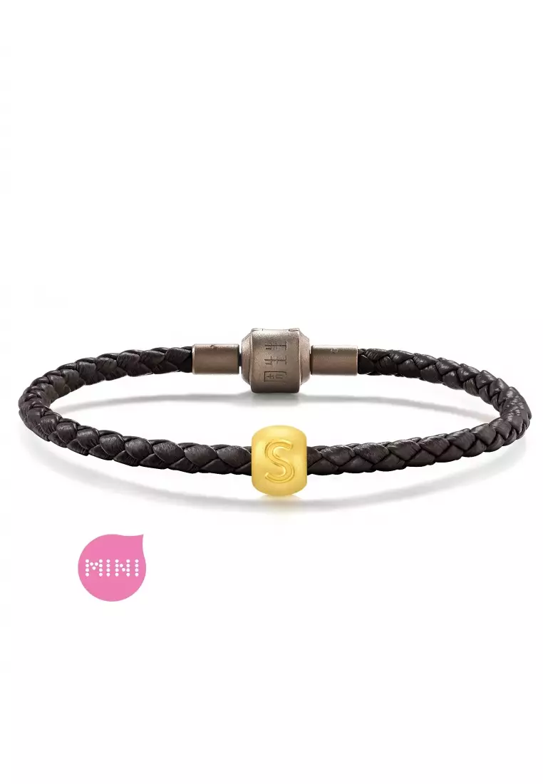 Charme 999 24K Gold Letter S Alphabet Charm 92913C (Bracelet not included)