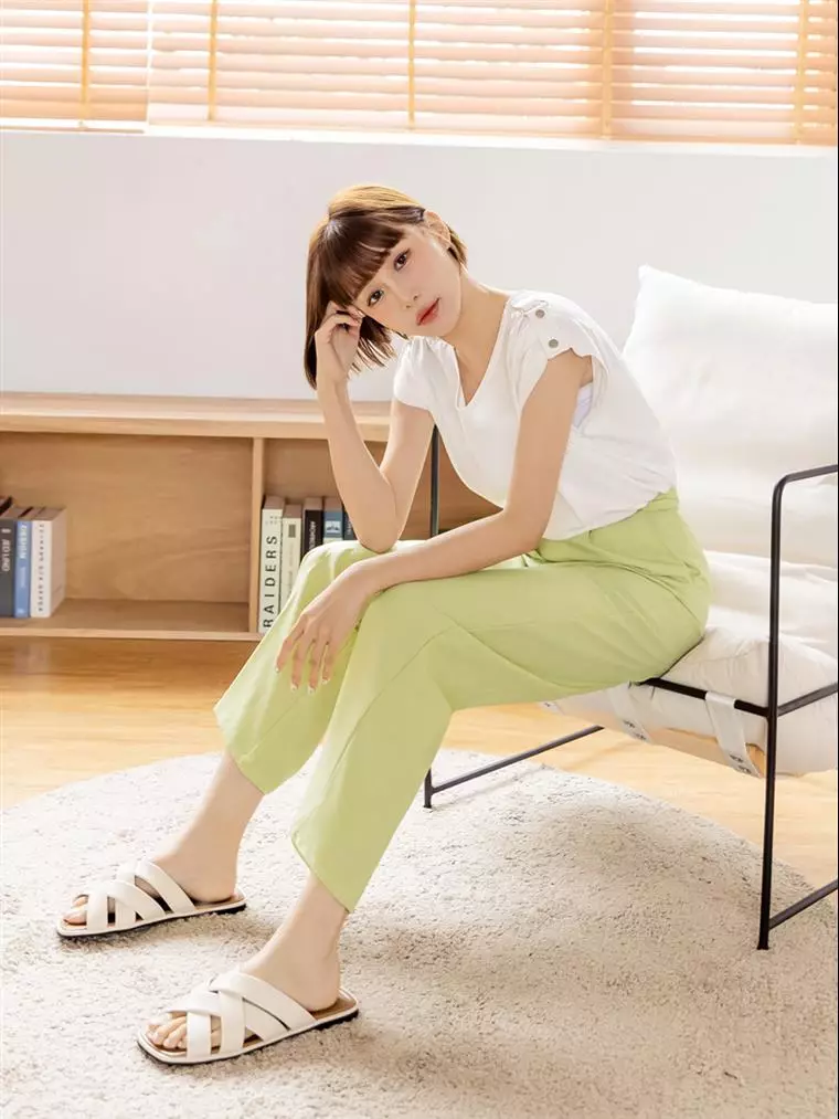 Buy OBSTYLE Long Fiber Legs．Smooth Solid Color Straight Suit