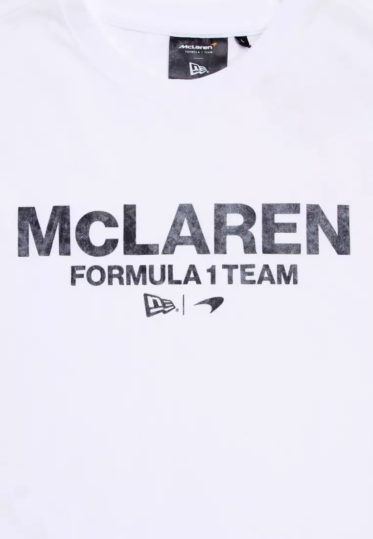 NE McLaren Racing Wordmark White Oversized Short Sleeve T-Shirt