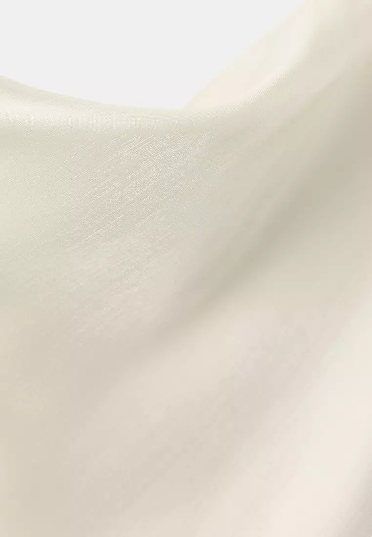 Satin Dress With A Low-Cut Neckline