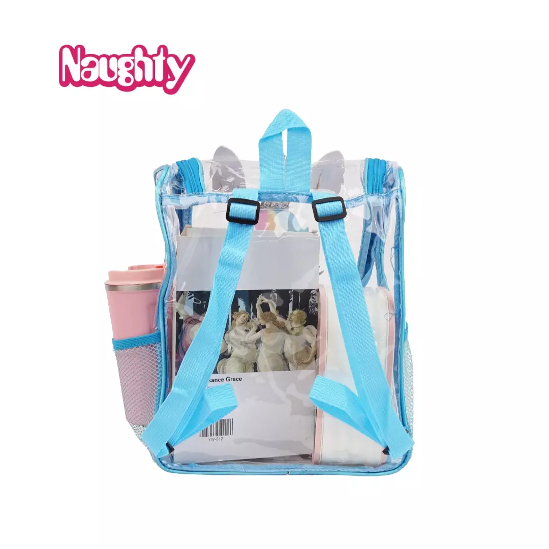 Tas Ransel Anak Perempuan Sekolah Transparan Backpack Unicorn BBP231101726 Naughty Accessories