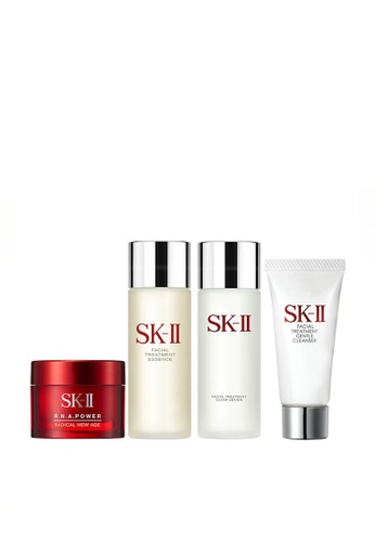 Sk Ii Pitera Daily Essentials Travel Set 1 4 Items Free Cosmetic Pouch - 