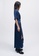 MAJE blue and navy Flowing Satin Scarf Dress 5D2C6AAAC21819GS_3