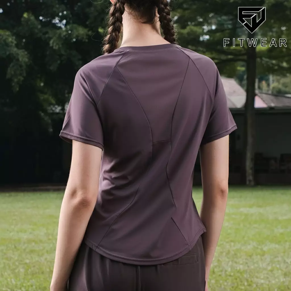 Fitwear Kaos Big Size Olahraga Wanita JULIANA BACKMESH OVERSIZE - OLD LAVENDER