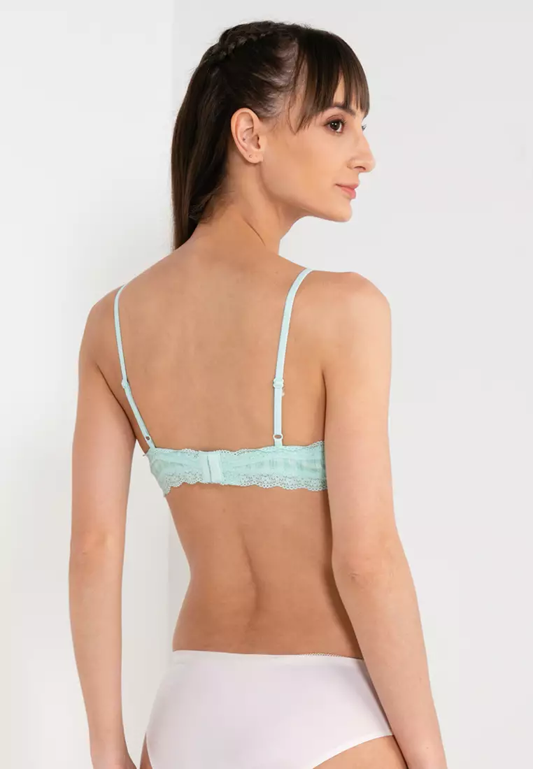 Organic Cotton Lace Padded Bralette by Cotton On Body Online