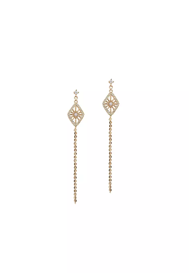 Gold plated hotsell sui dhaga earrings