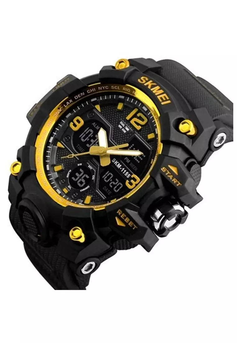 Jam Tangan Casual Analog Digital Pria Many Function Waterproof Strap Tali Material Rubber YY11 ORIGINAL