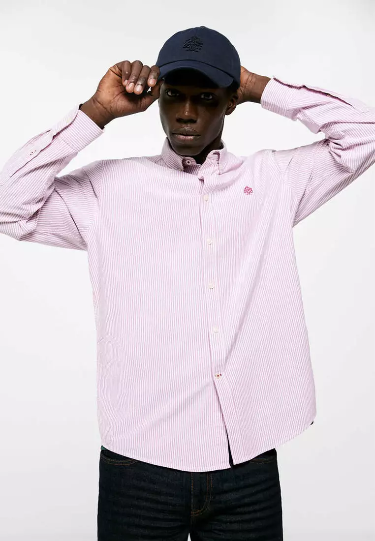 Striped cotton discount oxford shirt