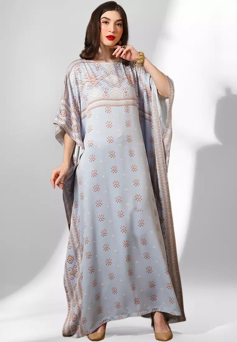 Kanzi Exclusive Short Sleeve Songket Kaftan