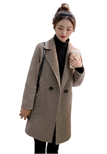 Halo brown Winter Lapel Trench Coat BD823AA27819F3GS_1