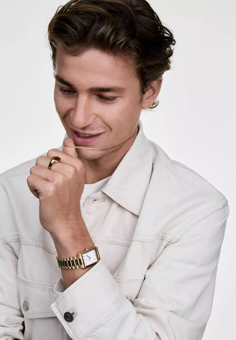 Classic Signet Ring Gold - Unisex Ring for women and men stainless steel Ring DW Official Authentic Original