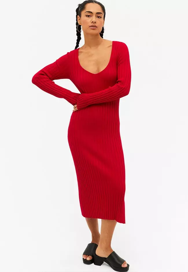 Buy Monki Ribbed Dress 2023 Online | ZALORA Singapore