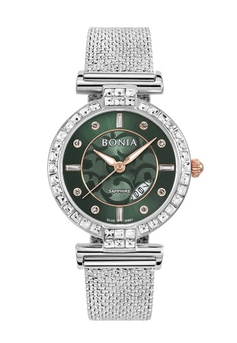 Bonia Watches 綠色 and 銀色 Bonia Women Elegance BNB10691-2397S (Free Gift) 73C1FACEF38B58GS_1