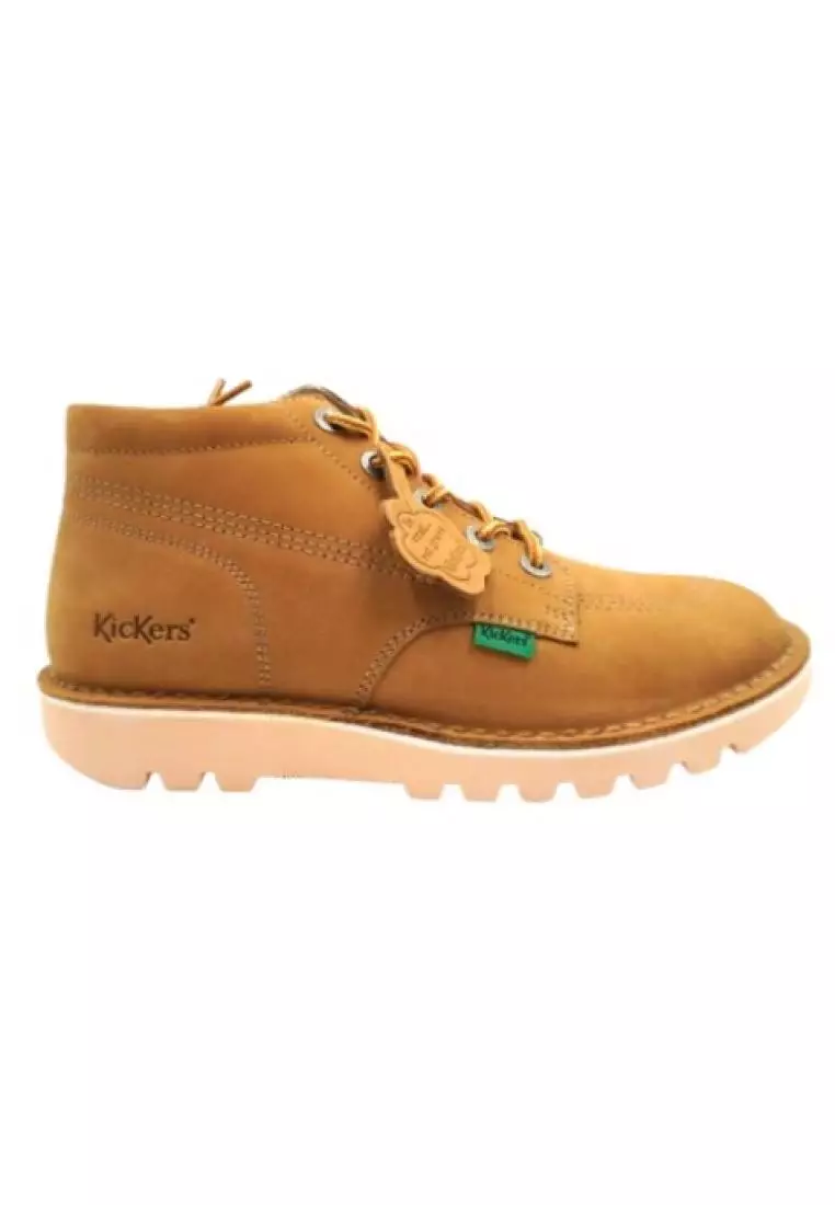 Discount on Kickers  shoes - SKU: Kick High Camel Leather Women Ankle Boots