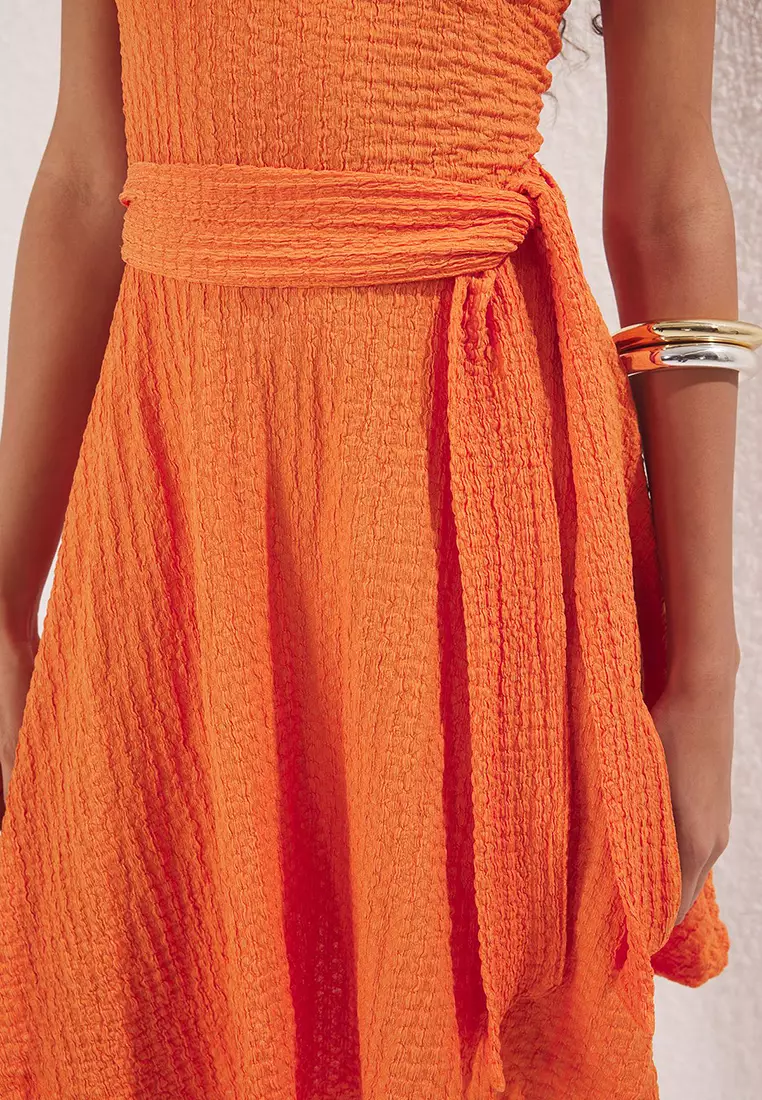 open lace back dress Women's Mimia Mini Dress Orange in Size XL by Outcast main image 0