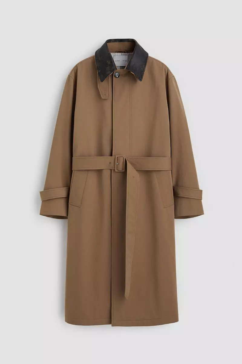 Fashion Beige Long Jacket Mens Buy H&M Cotton Mac-style Coat 2025