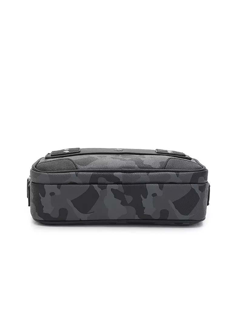 Men's Camouflage Sling Bag / Crossbody Bag (Tas Selempang Pria) - Hitam