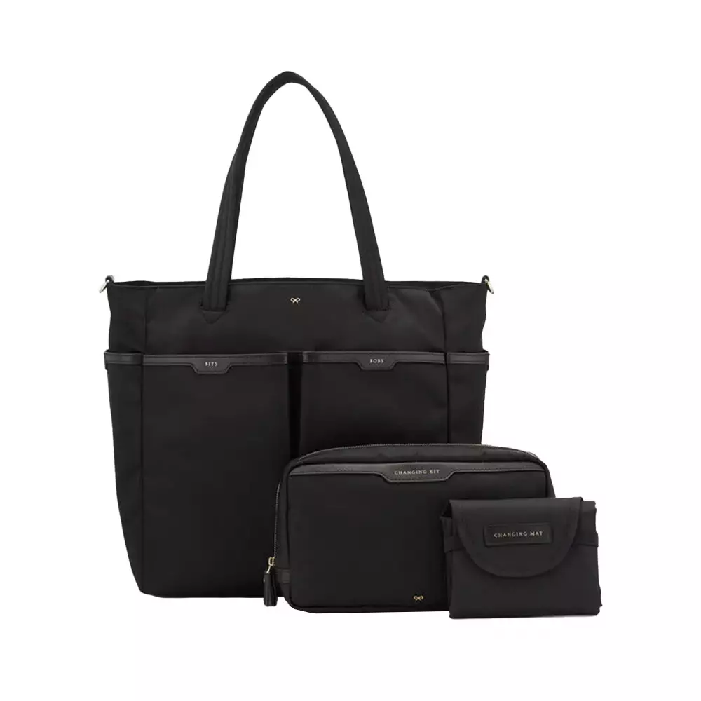 Baby Bag Econyl Nylon Tote Bag Black