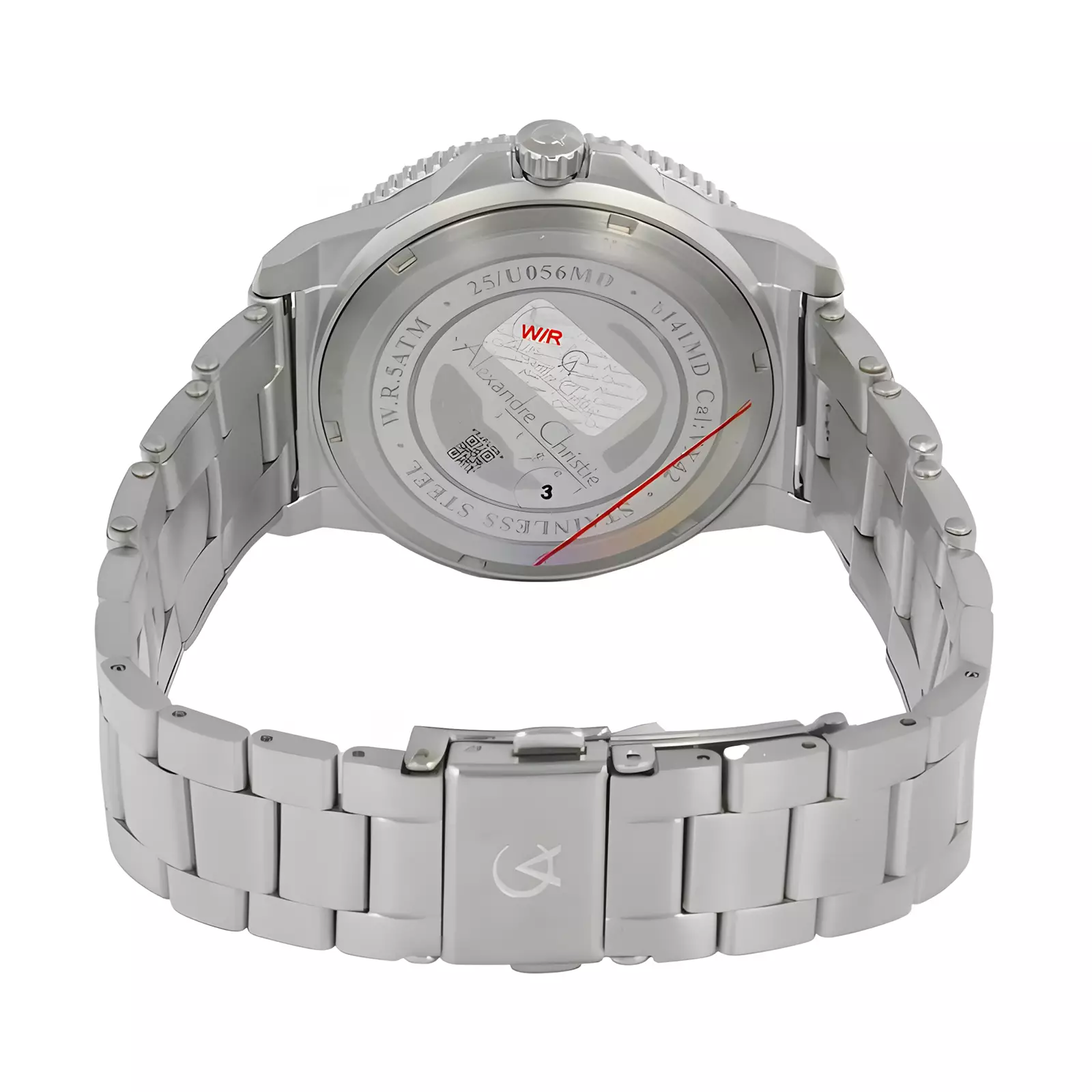 Alexandre Christie Sport - Jam Tangan Analog Pria - Silver Black - All Stainless Steel - 6141 MDBSSBA
