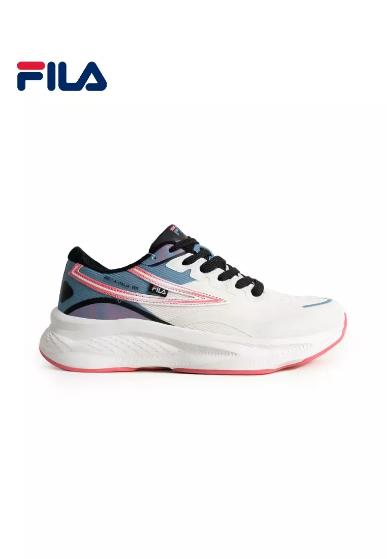 Womens Lite Sustain Run LS WT/BLU/PNK