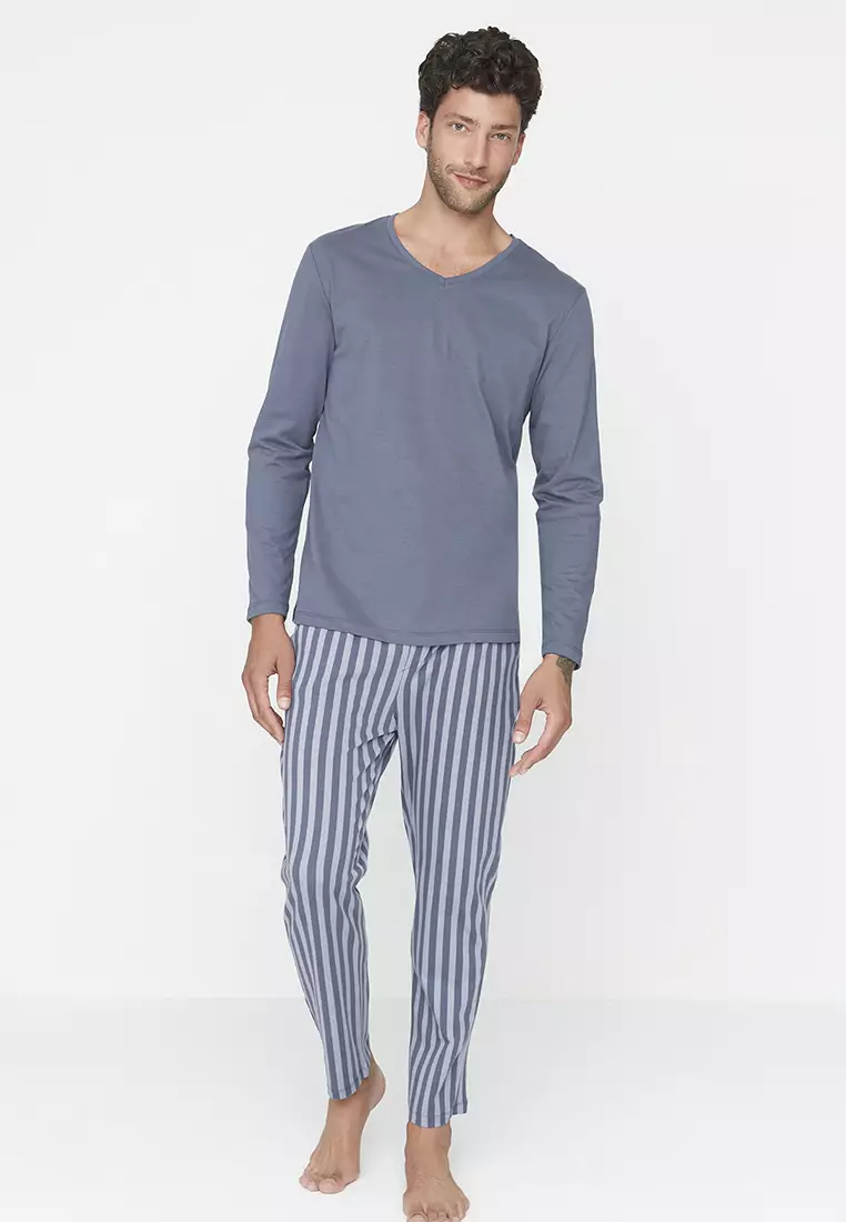 Printed Knitted Pajamas Set